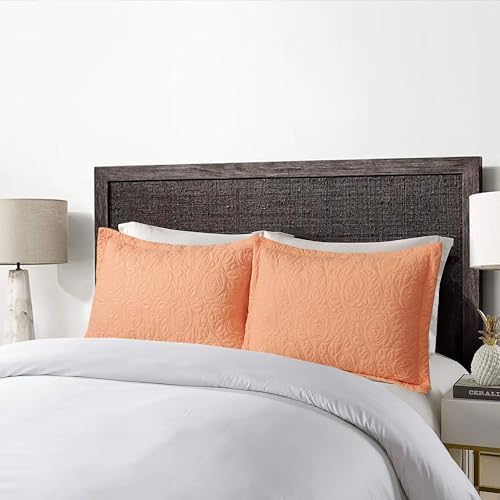 MarCielo 2-Piece Embroidered Pillow Shams, Decorative Microfiber Pillow Covers - Image 2