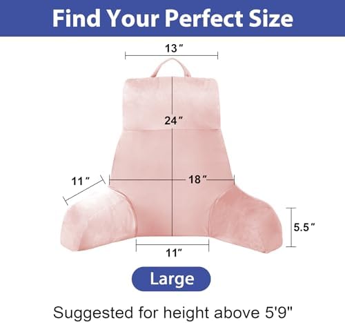 IPYNBAP Back Pillow for Bed Sitting up, Reading Pillow, 24 Inch - Image 2