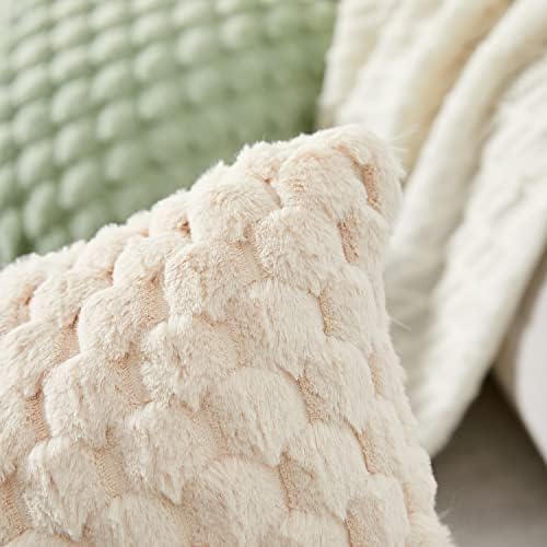 Yaertun Pack of 2 Super Soft Cozy Decorative Throw Pillow Covers Fuzzy Plush - Image 3
