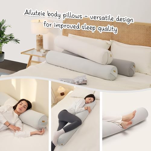 Body Pillow for Adults, Long Round Pillow, Big Cylindrical Pillow, Large Full - Image 6