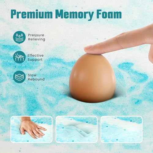 4 Inch Mattress Toppers Memory Foam Cooling Gel Infused - Image 3