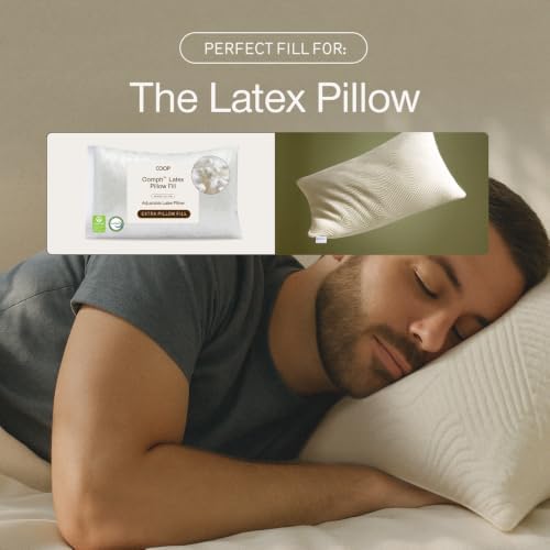 Coop Home Goods Extra Oomph Latex Pillow Fill, Extra Fill Bag of Cross-Cut - Image 4
