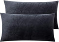 NTBAY King Velvet Pillowcases, Charcoal Grey by NTBAY