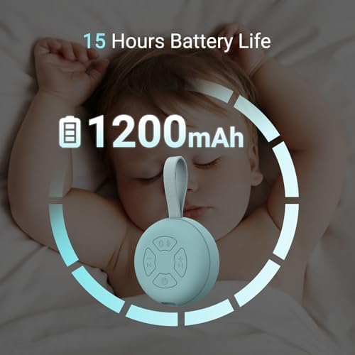 Portable Baby Sound Machine 15 Hours Battery Life, Clips on Baby Stroller.Slate - Image 3