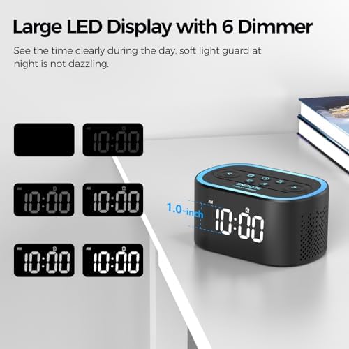 REACHER Digital Alarm Clock & White Noise Sound Machine - Image 5