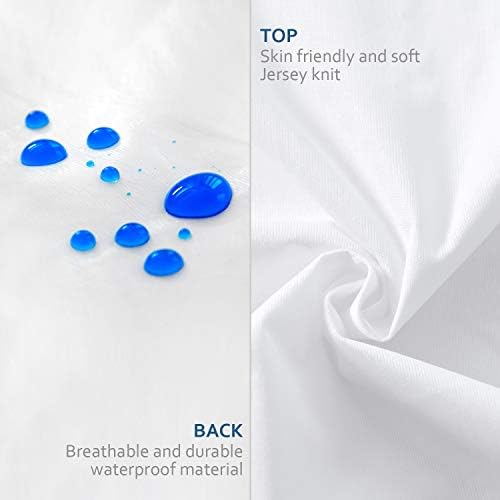 King Pillow Protectors Waterproof, Zippered King Size Pillow Protector - Image 2