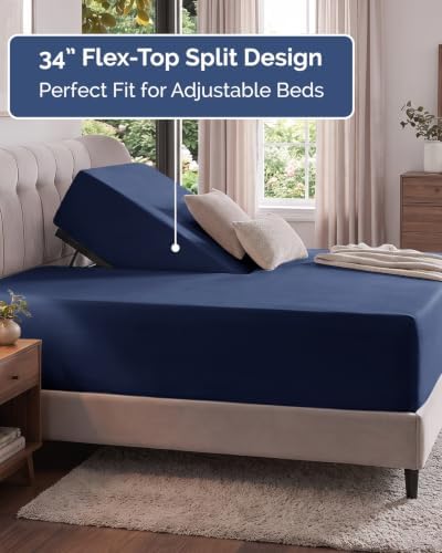CGK Linens Extra Deep Flex Top Split Head King Fitted Sheet - Image 3