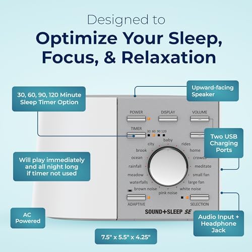 Adaptive Sound Technologies Sound + Sleep SE White Noise Machine - Image 6