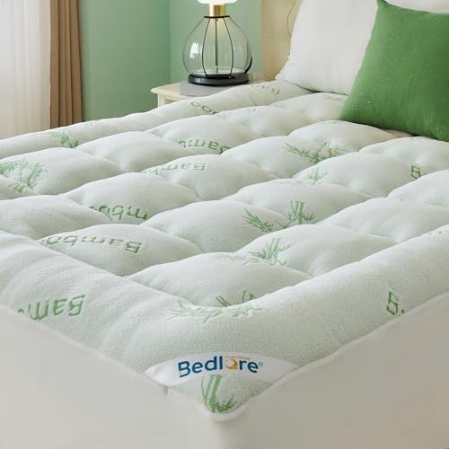 BEDLORE Full Size Mattress Topper Viscose Bamboo, Pillow Top Mattress Pad by Bedlore