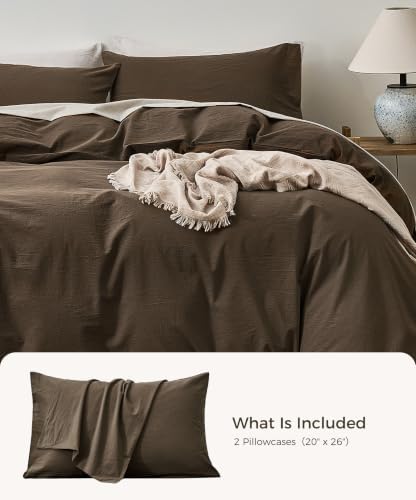 JELLYMONI 100% Washed Cotton Pillowcases, Envelope Closure 2-Pack - Image 7
