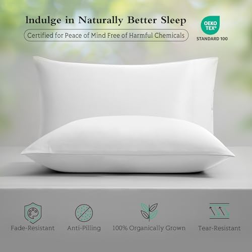 Cooling Pillowcases Standard Size Set of 2, Viscose Derived from Bamboo - Image 3