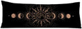 Mystical Boho Moon Phases Body Pillow Covers 20x54, Witchy Celestial Sun and by Exqcom