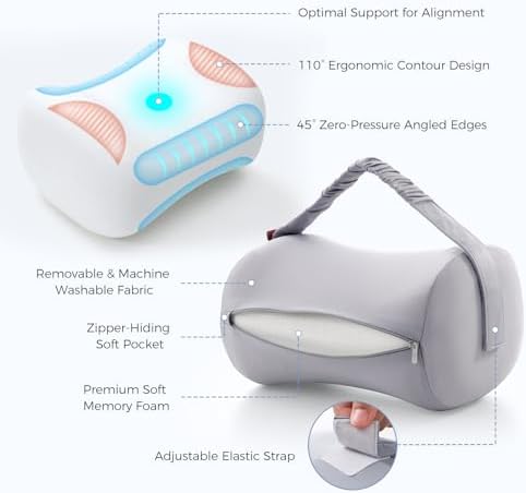 Momcozy Knee Pillow for Side Sleepers, Cooling Cover & Pinch-Free Design - Image 6