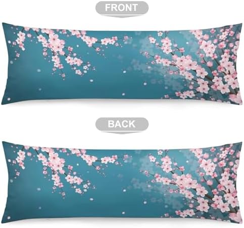 Cherry Blossoms Body Pillow Cover Pink Flowers Plum Branch Cherry Blossom - Image 5