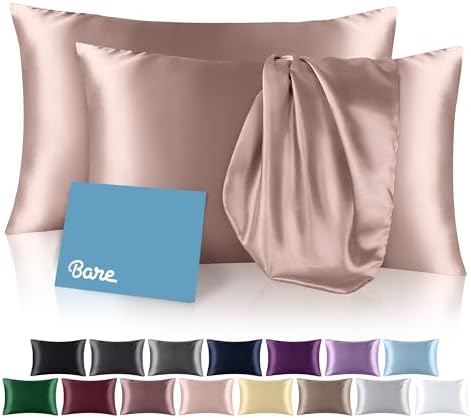 Bare Home Satin Pillowcases Zipper by BareHome