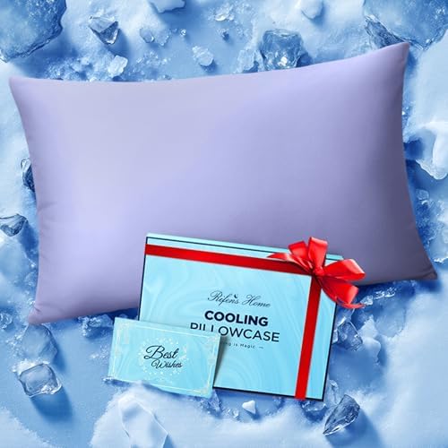Ultra-Chill Cooling Pillowcase for Hot Sleepers, Softer Than Silk Pillow Cases by RifensHome