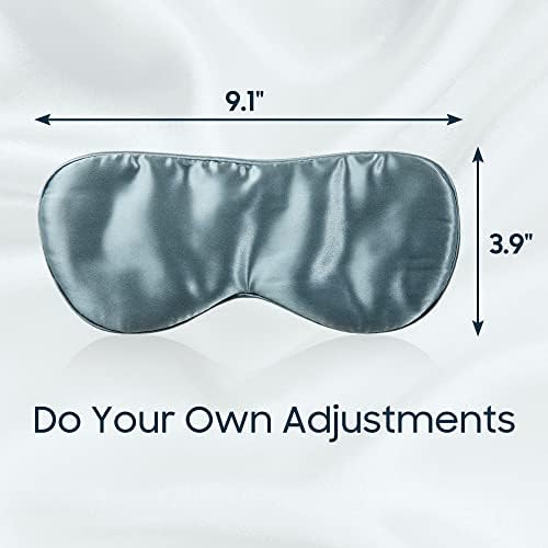 Sleep Mask 100% Mulberry Silk, Misty Blue - Image 3