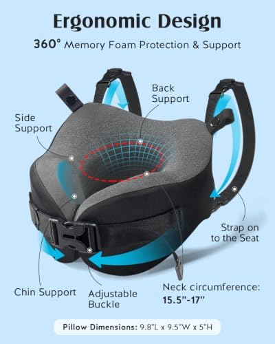 YFONG Travel Pillow with Head Support & Sleep Mask - Image 5