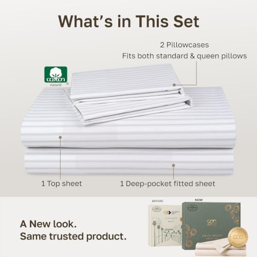 California Design Den Luxury 600 Thread Count Deep Pocket Queen Sheets Set - Image 3