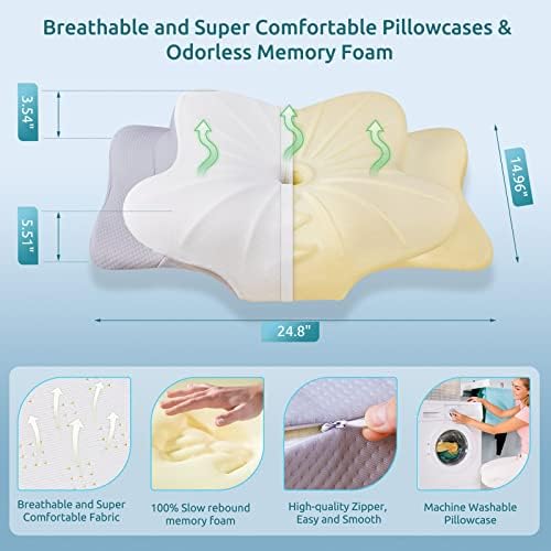 DONAMA Cervical Pillow for Neck and Shoulder Pain Relief, Cooling Contour - Image 3