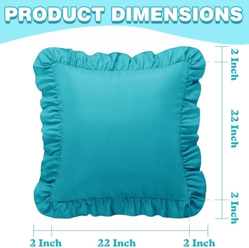 KKJIAF 2 Pack Ruffle Pillow Cases 22x22 Inches - Image 3