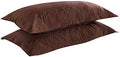MarCielo 2-Piece Embroidered Pillow Shams, King Decorative Microfiber Pillow by MarCielo