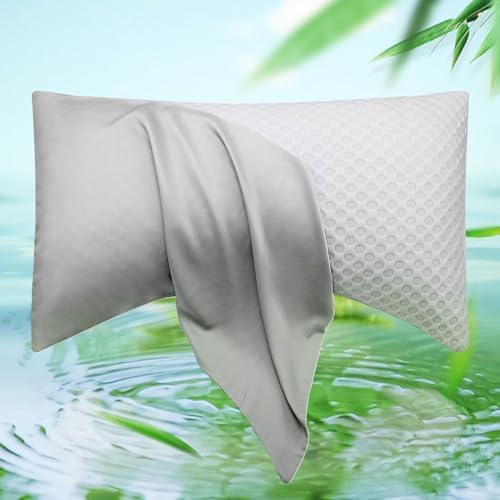 Crescent Curved Side Sleeper Pillowcase Queen 1 Pack 20 * 30 Light Gray by ELIBABA