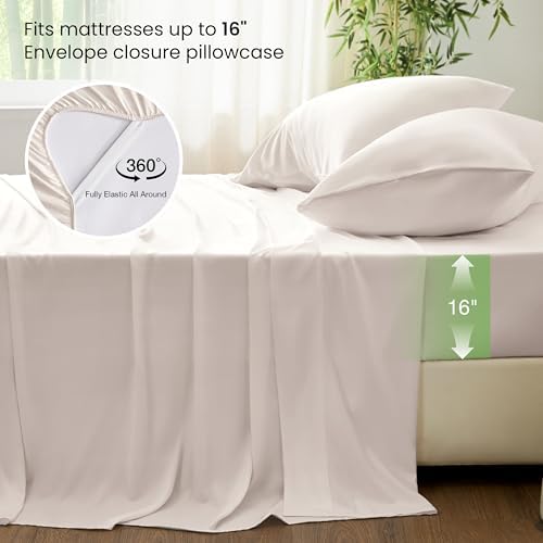 Love's cabin 3 Piece Twin XL Sheet Set, 100% Rayon Derived from Bamboo - Image 4