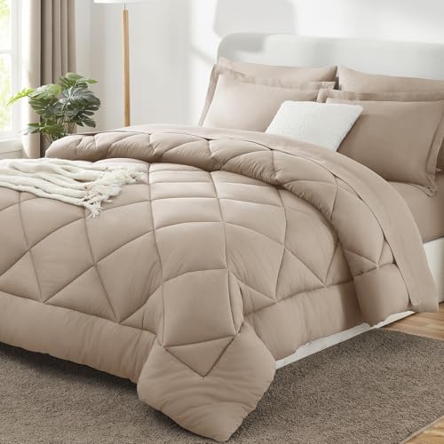 CozyLux King Comforter Set 102"x90" Wheat by CozyLux