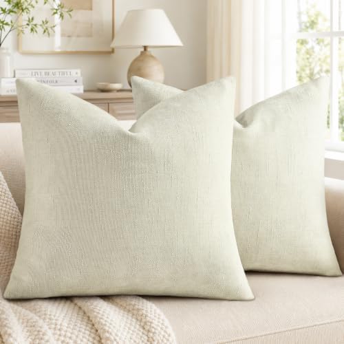 decorUhome Chenille Decorative Throw Pillow Covers 20x20 Set of 2 by decorUhome