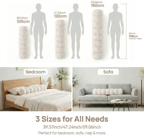 Pat. Pend. Full Body Pillow for Adults, 59 Inch, Misty White - Image 3