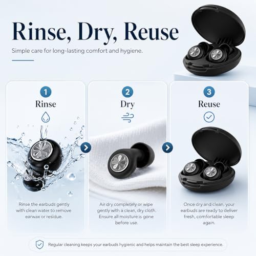 45dB Ear Plugs for Sleeping, Soft Silicone for Side Sleepers, 4 Sizes - Image 6