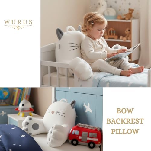 Pink Cat Backrest Reading Pillow – Cute Kawaii Bed Rest Pillow - Image 5