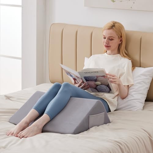 Ruqmuis Knee Pillow for Back Sleeping, 8” Knee Wedge Pillow to Elevate Knee - Image 5