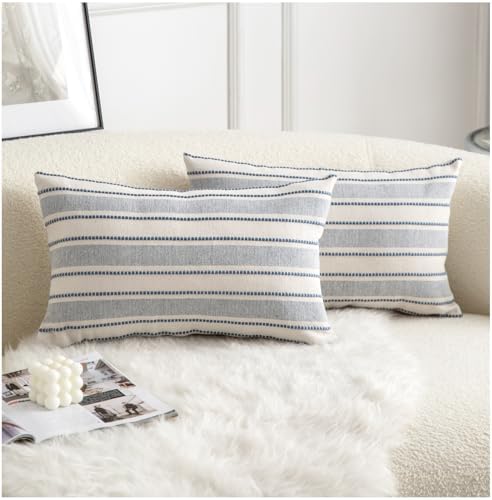 Cethom Decorative Boho Lumbar Throw Pillow Covers, Farmhouse Textured Pillow by Cethom