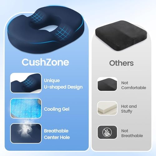 Donut Pillow Seat Cushion, Cooling Gel Memory Foam Chair Cushion - Image 5