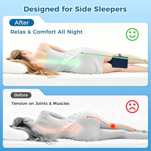 Knee Pillow for Side Sleepers, Memory Foam Leg Pillow - Image 4