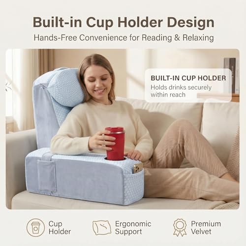 Reading Pillow for Adults, Back Pillow for Bed Sitting Up, Backrest Pillow for - Image 3