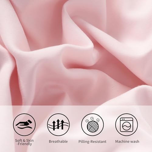 Body Pillow Cases, 2 Pack, 20x54 in, Microfiber, Light Pink - Image 5