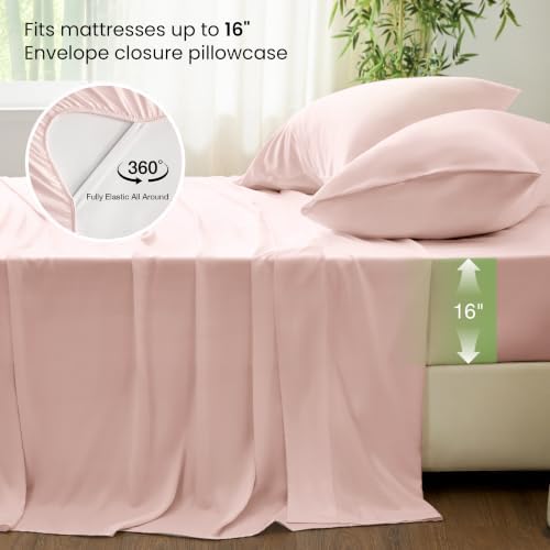 Love's cabin 4 Piece King Size Sheet Set, 100% Rayon Derived from Bamboo - Image 4
