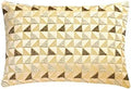 The HomeCentric Decorative Gold & Ivory 12"x20" Lumbar Pillow Cover, Jacquard by TheHomeCentric