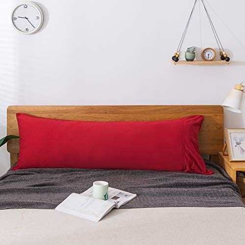 H HOUSEHOLD 100% Jersey Knit Cotton Body Size Pillowcases Set of 1, Super Soft by HHOUSEHOLD