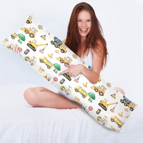 Construction 20x54 Body Pillow Cover, Construction Room Decor - Image 3