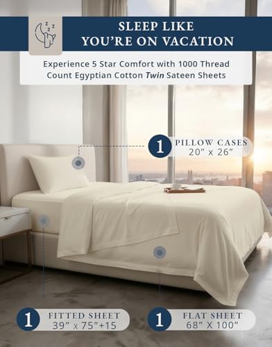 LANE LINEN Boys Twin Sheets 1000 Thread Count 100% Egyptian Cotton - Image 2