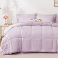 Love's cabin Queen Comforter Set Light Purple, 7 Pieces Queen Bed in a Bag by Lovescabin