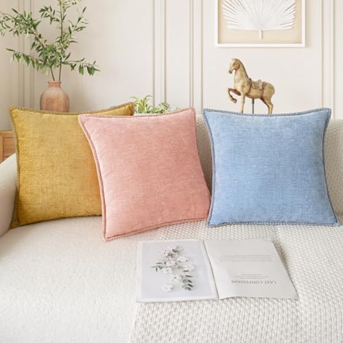 CaliTime Decorative Couch Throw Pillow Covers 20 X 20 Inches Baby Blue - Image 5