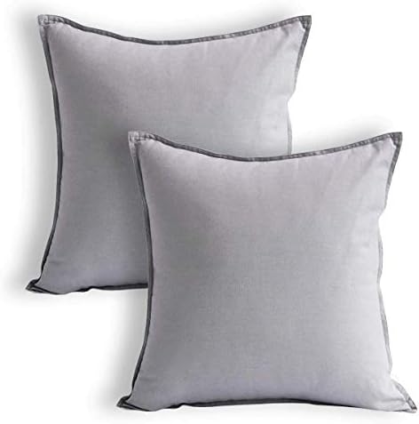 Jeanerlor Set of 2 Decorative Cotton Linen Chair Throw Pillow Case, Sofa by Jeanerlor