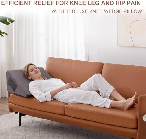 Knee Pillow for Back Sleeping, Leg Pillow Knee Wedge Pillow, Memory Foam Wedge - Image 5