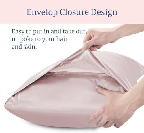 BEDELITE Satin Pillowcases, Standard Size 20x26 Inch, Lotus Pink - Image 6
