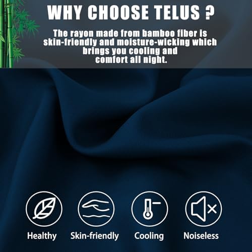 Pillow Cases King Size 2 Pack, Bamboo Rayon Cooling Pillowcases - Image 3